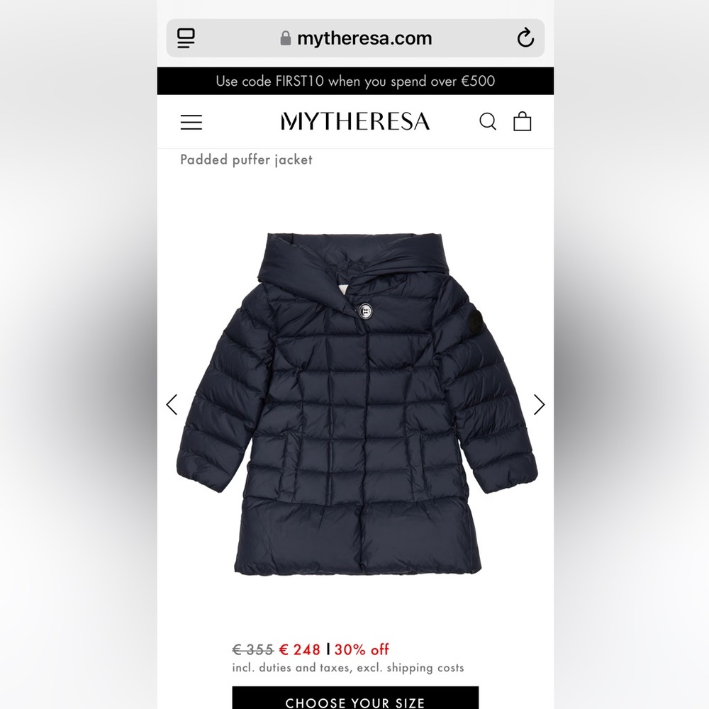 Woolrich Down Puffer 6 EUC Navy